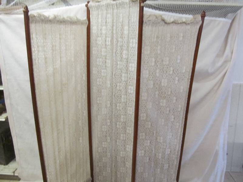 lot 99 image: vintage dressing screens