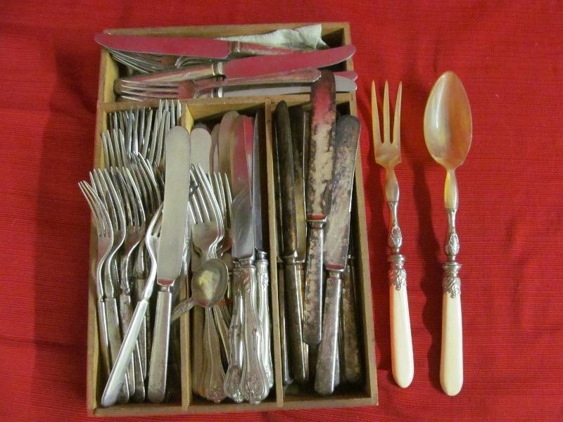 lot 103 image: vintage flatware