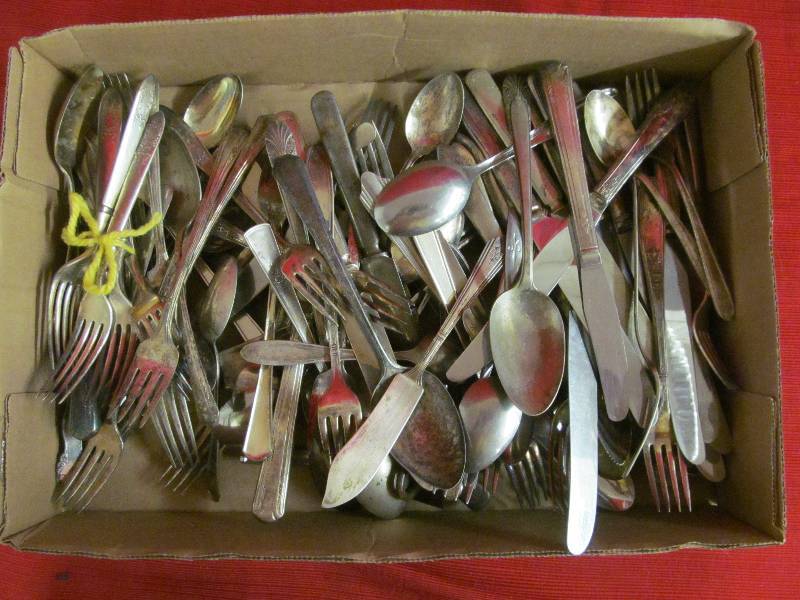 lot 104 image: vintage flatware