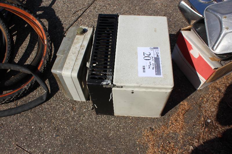 lot 20 image: Lot of (2) Benzomatic Mini Fridge and Duracraft Fan