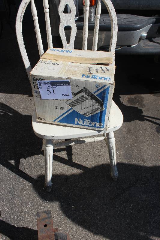 lot 51 image: Lot of (2) Including Nutone Fan Light, Chair