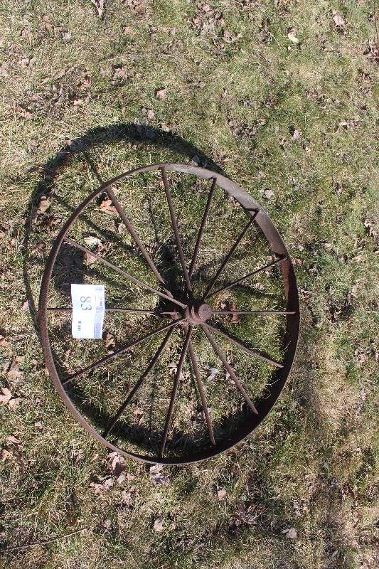 lot 83 image: Old Metal Wheel