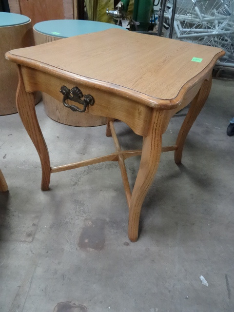 Wood end table