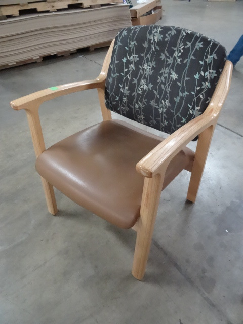 Wood framed side chair