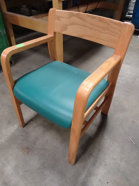 Hospital wood framed side chair