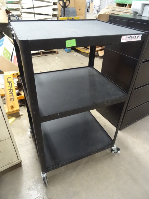 3 tier media cart on wheels