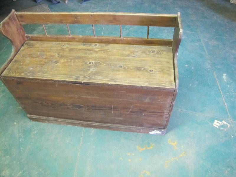 wooden seat toy box