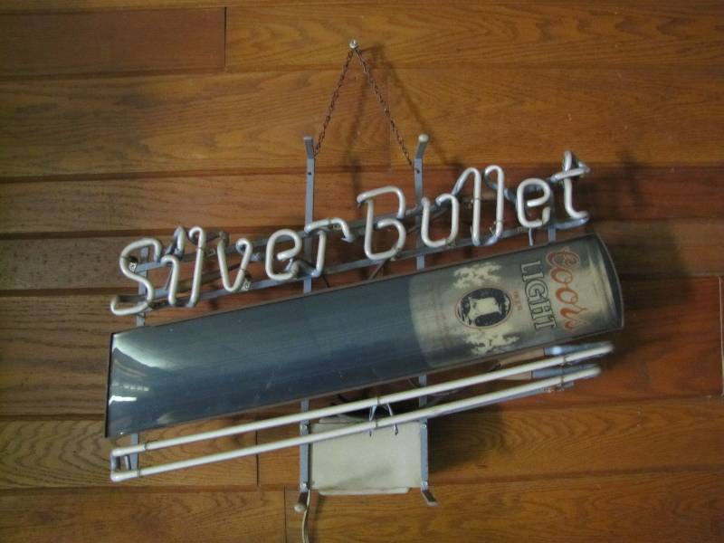 Silver Bullet Neon Lighted Beer Sign.  WORKS