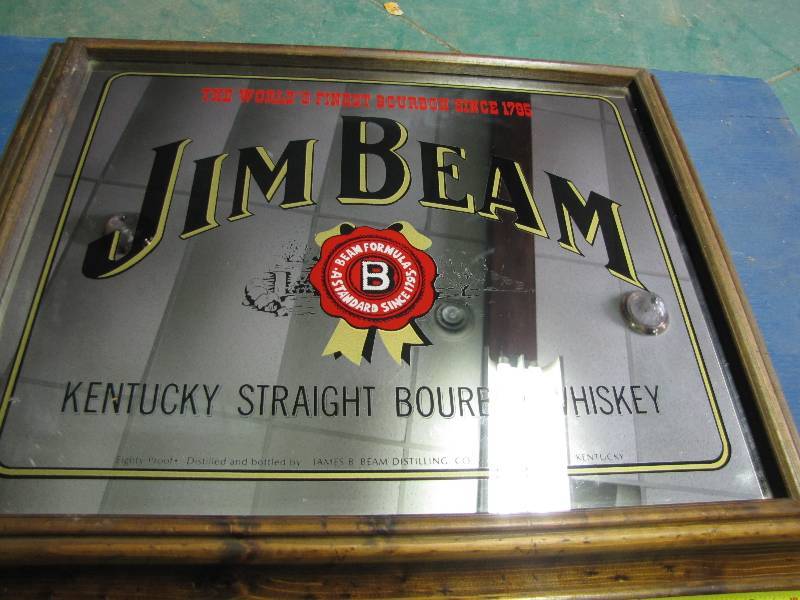 Jim Beam Mirrored Sign