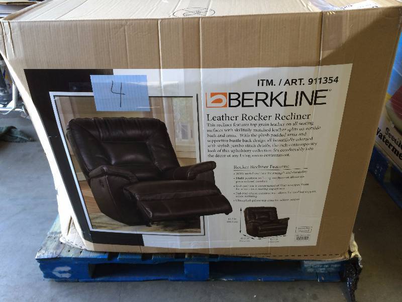 lot 4 image: Berkline Brindle Rocker Recliner