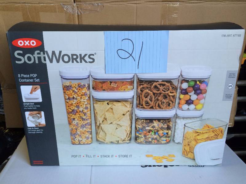 lot 21 image: Oxo SoftWorks 8-Piece POP Container Set Costco