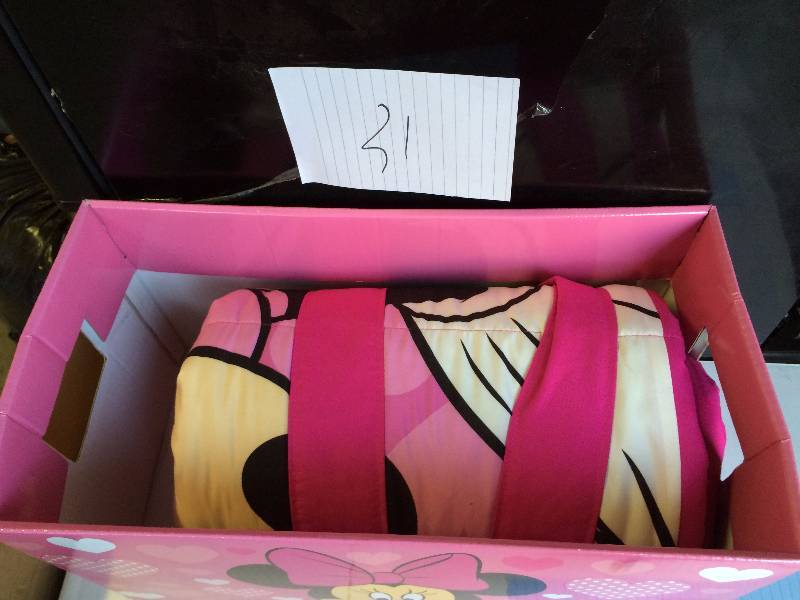 lot 31 image: Official Disney Slumber Bed Sleeping Bag Pillow Minnie Storage Box