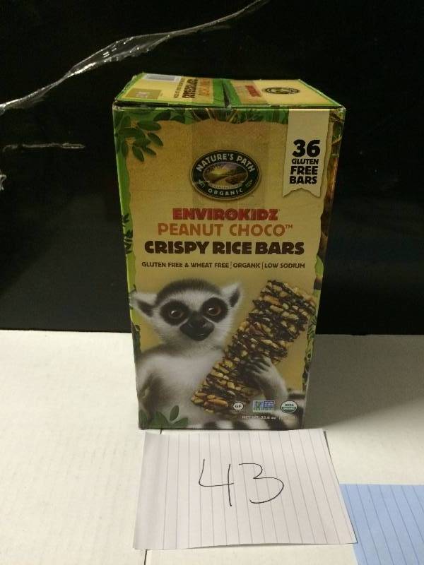 lot 43 image: Envirokidz Peanut Choco Rice bars