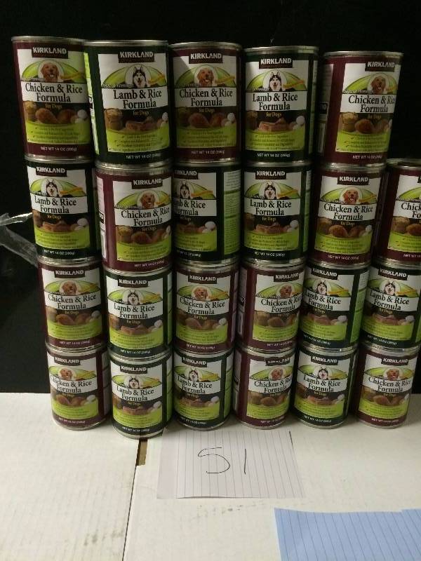 lot 51 image: Lot of 19 Cans Kirkland Dog Food