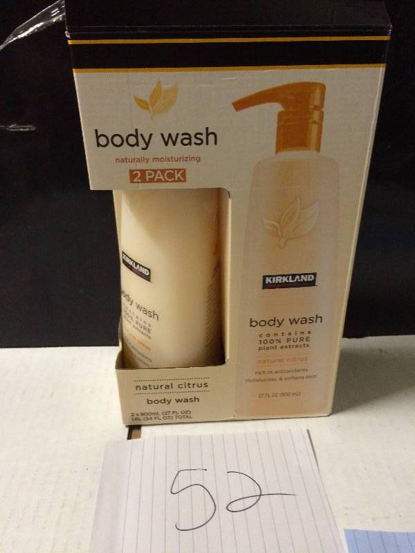 lot 52 image: Set of 2 Kirkland Body Wash