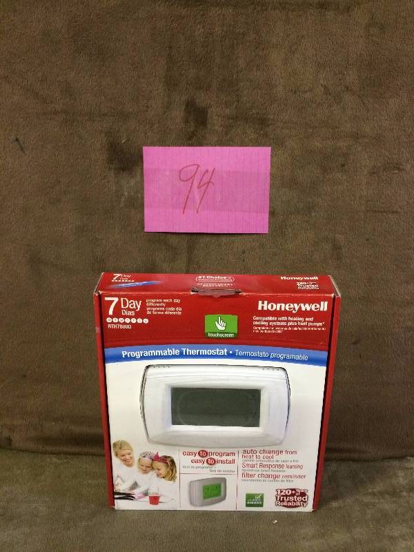 lot 94 image: Honeywell 7 Day Programable Thermostat