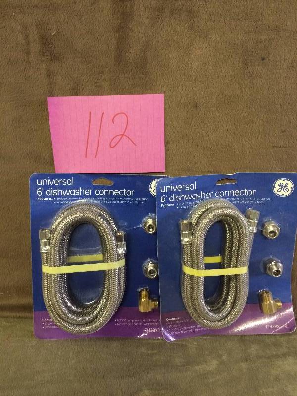 lot 112 image: Lot of 2 Universal 6 dishwater connectors