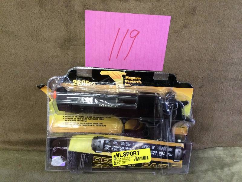 lot 119 image: Magnun Desert Eagle air soft gun