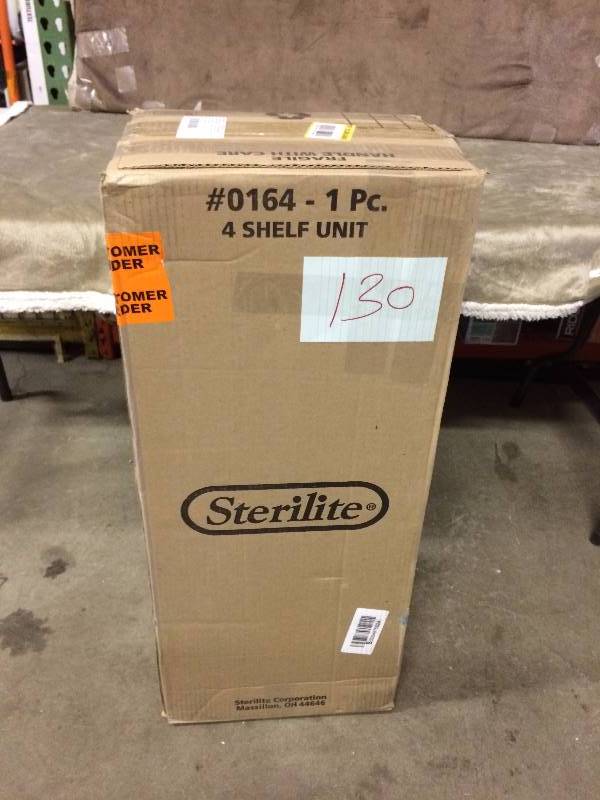 lot 130 image: Sterilite 4 Shelf Unit #0164-1