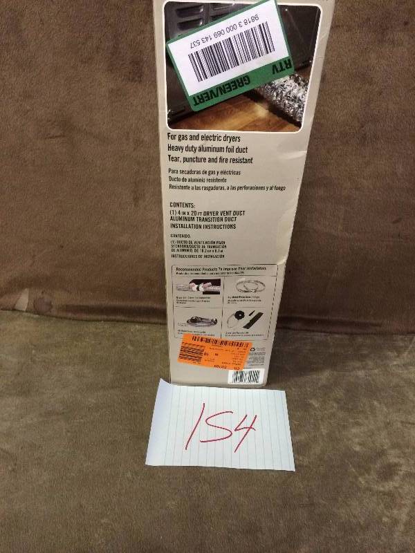 lot 154 image: Everbuilt for Gas and Electric Drying Venting