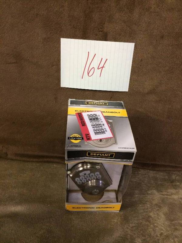 lot 164 image: Defiant Keyless electronic deadbolt