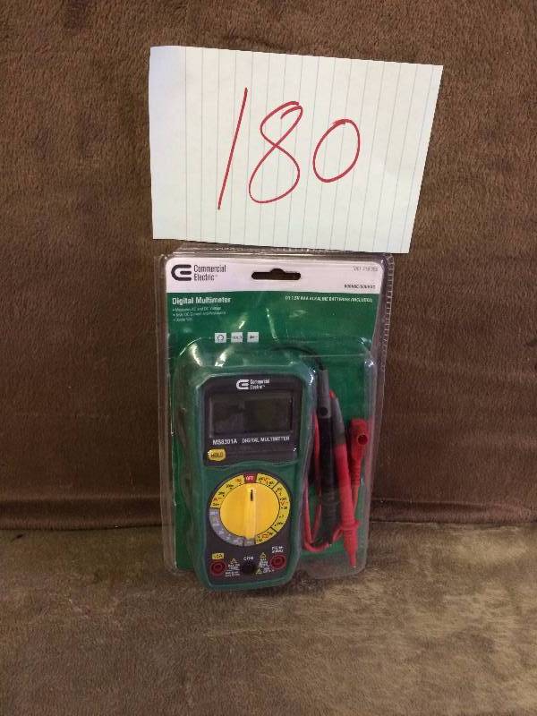 lot 180 image: Commercial Electric Digtal Multimeter