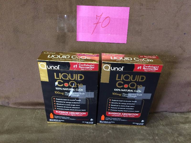 lot 70 image: Qunol Liquid CoQ10 lot of 2