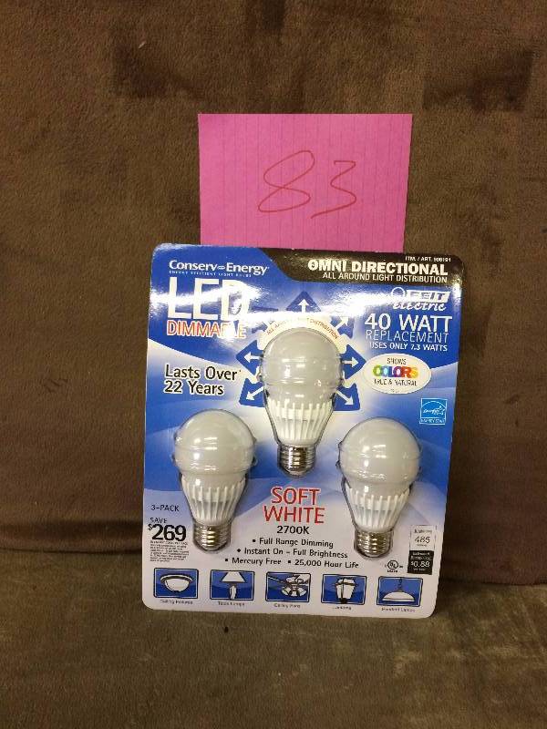 lot 83 image: LED Dimmable soft white