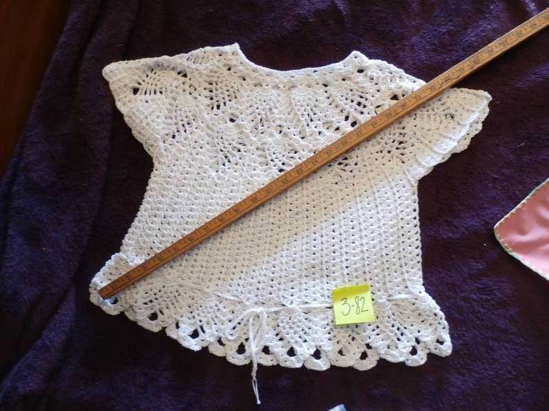 crocheted top.