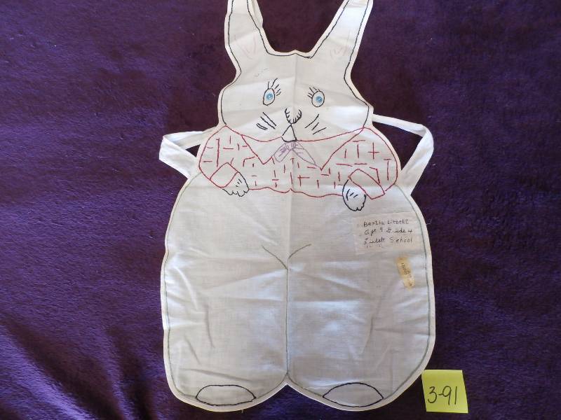 vintage Childs Apron made when she was 9