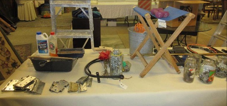 Table of Hardware and a Ladder Too