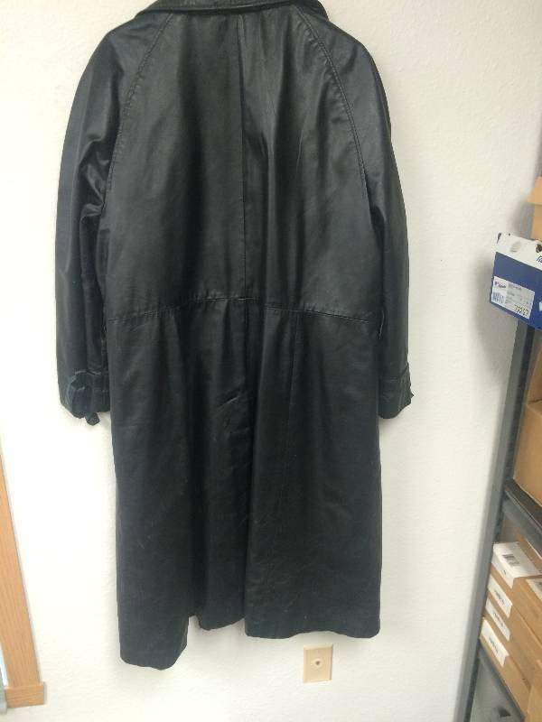 lot 5 image: Leather Trench Coat