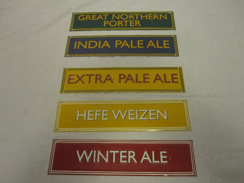 lot 62 image: 5 Summit Brewing tin beer signs