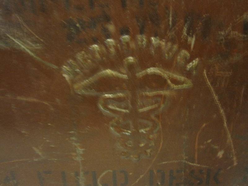 lot 63 image: Vintage Army medical field case  desk