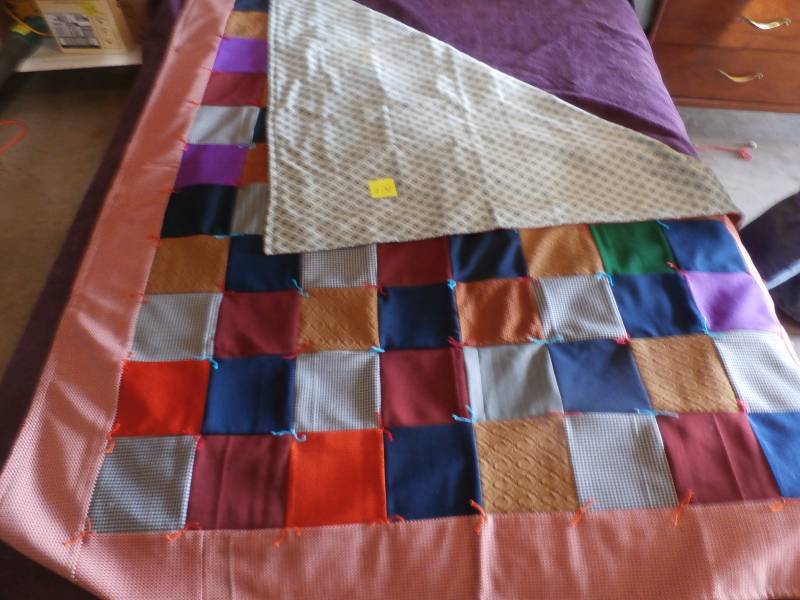 Hand made quilt.