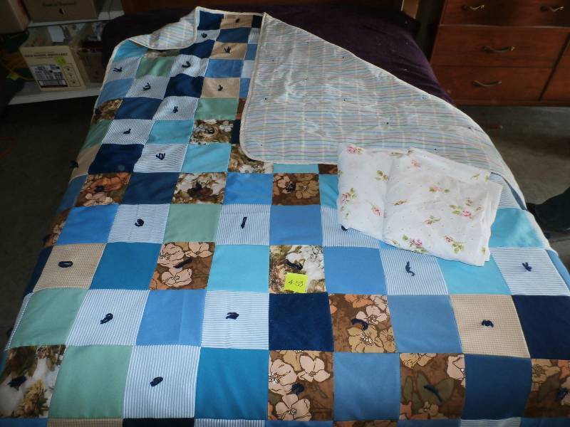 Hand made quilt.