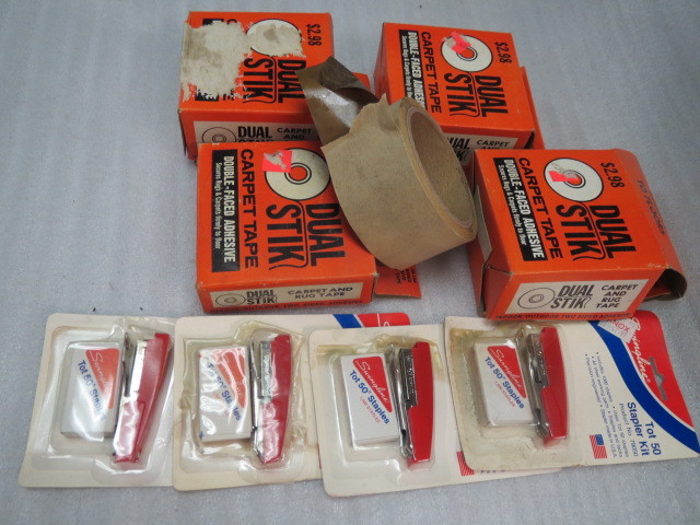 Carpet Tape and Staplers
