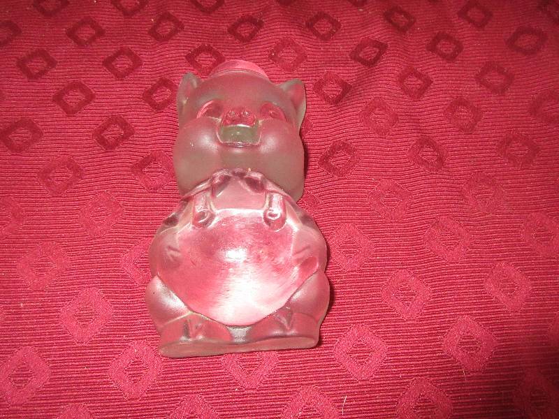 GLASS PIG BOOK END