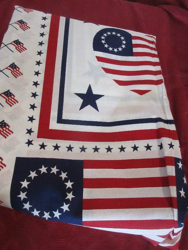 RED WHITE AND BLUE FABRIC
