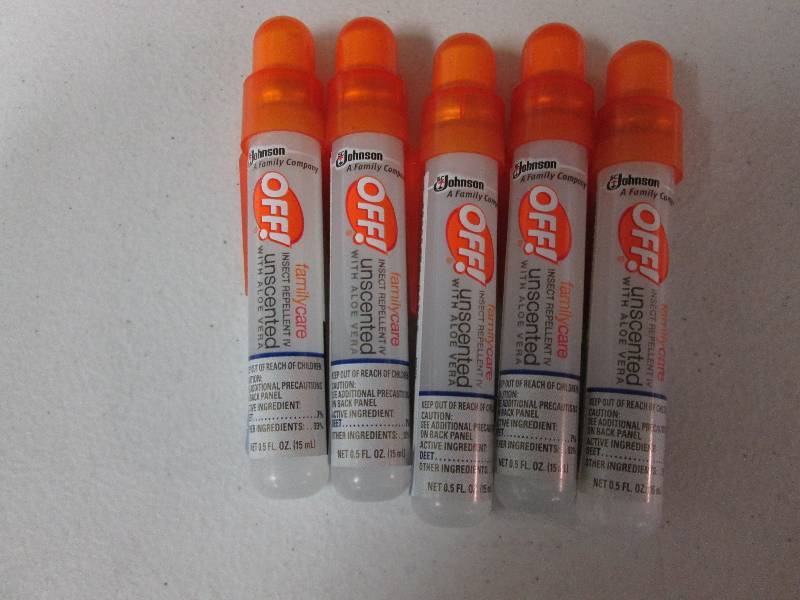 Lot of 5 personal sized OFF unscent...