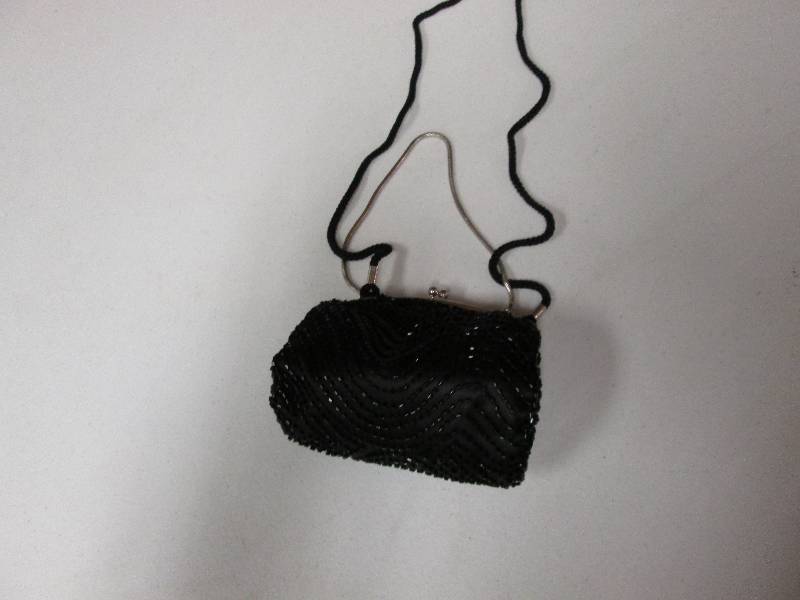 Black beaded purse...
