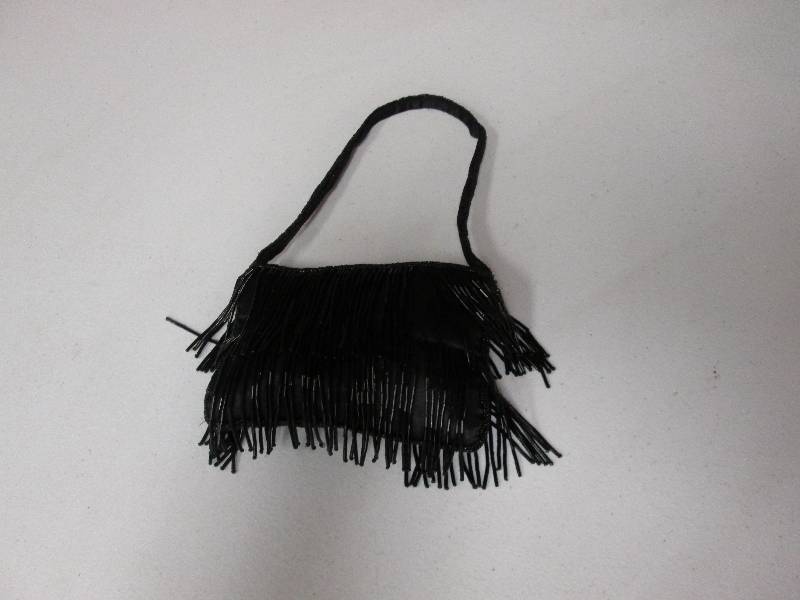 Black fringe beaded purse...