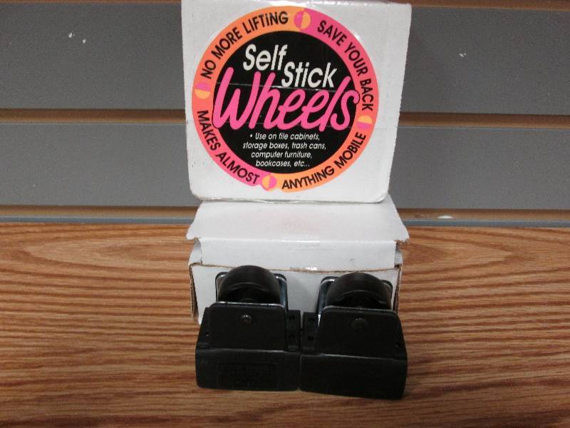 Lot of 7 black self stick wheels...