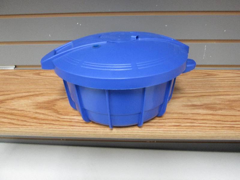 Blue microwave food steamer...