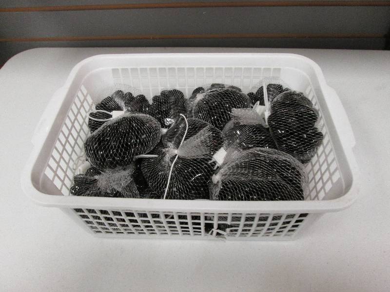 Large lot of black floral marbles...