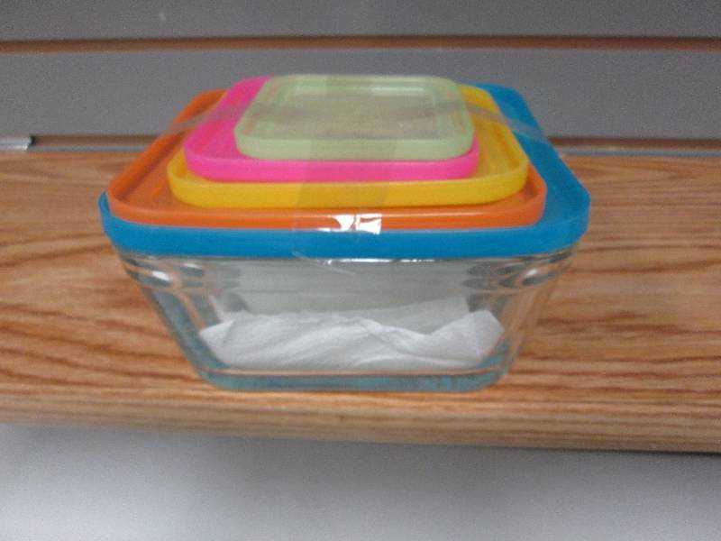 10 pc nested square glass storage c...