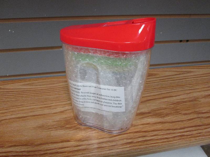 10 pc store & pour container set...