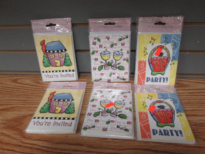 Lot of 6 packs assorted invitations...
