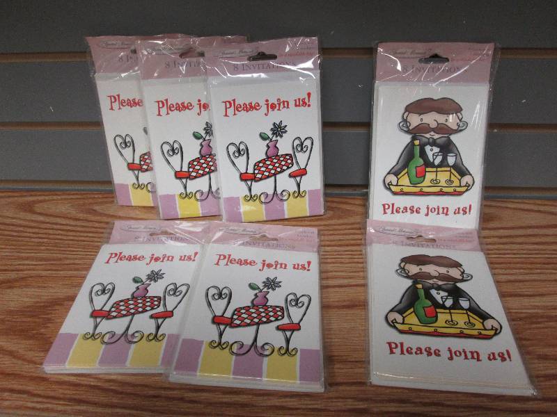 Lot of 7 packs assorted invitations...