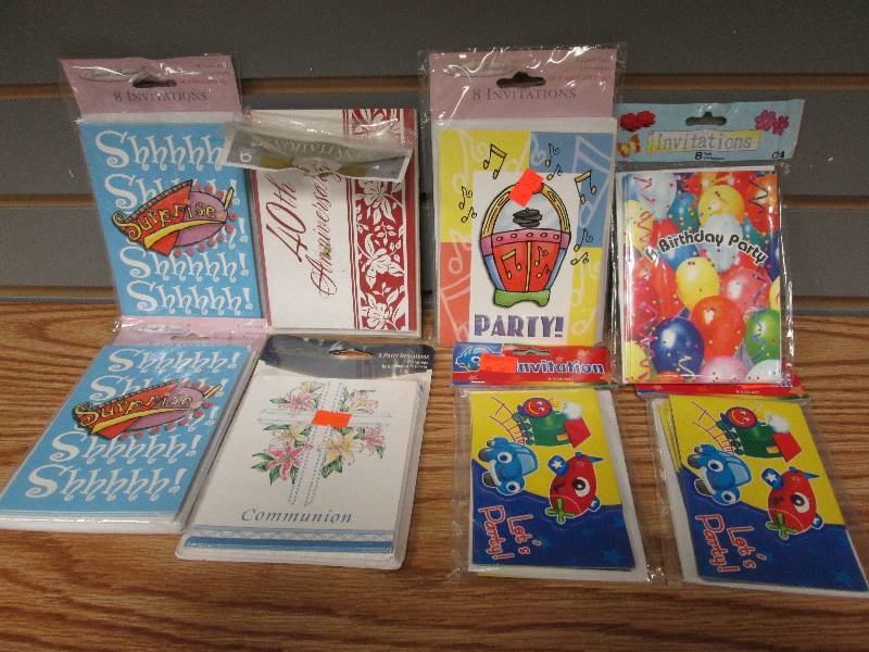 Lot of 8 packs assorted invitations...